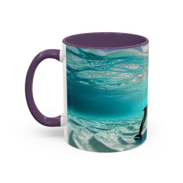 Our "Dolphins at Rest" design Accent Coffee Mug, Perfect for Wedding Gifts, Inspirational Decor, Beauty of God's Creation, Tea Cup, Ceramic - Image 47