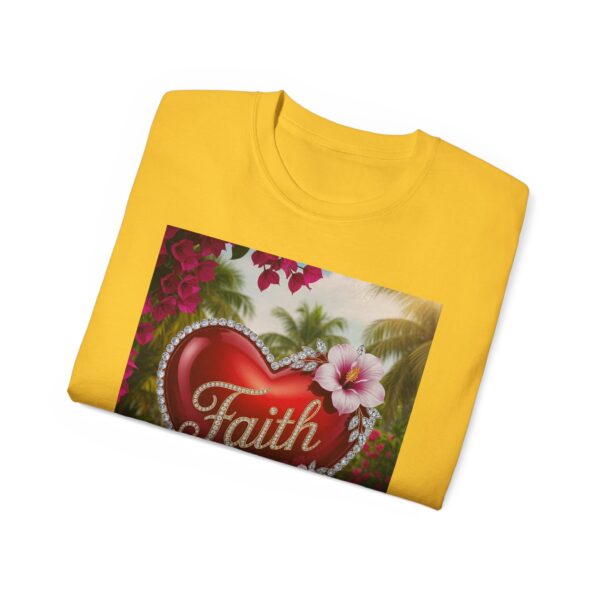 Our "Faith" Inspirational 'Solid Red Heart' Design Vintage Christian Faith Apparel Unisex Cotton T-Shirt, Thoughtful Quote, Philippians 4:8 - Image 25