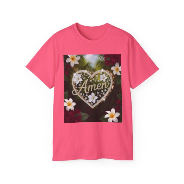 Our "Amen" Inspirational 'Diamond Ring Heart' Design Vintage Christian Faith Apparel Unisex Cotton T-Shirt Thoughtful Quote, Philippians 4:8 - Image 55