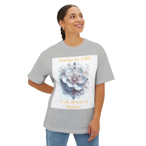 Our "Beauty of Holiness" Inspirational Christian Unisex Tee, Oversized Shirt, Boxy Top, Spiritual Tshirt, Gift for Christians - Image 31
