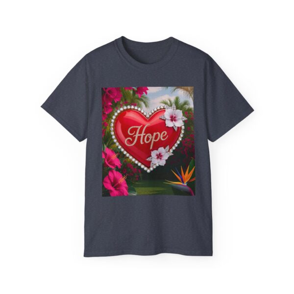Our "HOPE" Inspirational 'Solid Red Heart' Design Vintage Christian Faith Apparel Unisex Cotton T-Shirt Thoughtful Quote, Philippians 4:8 - Image 42