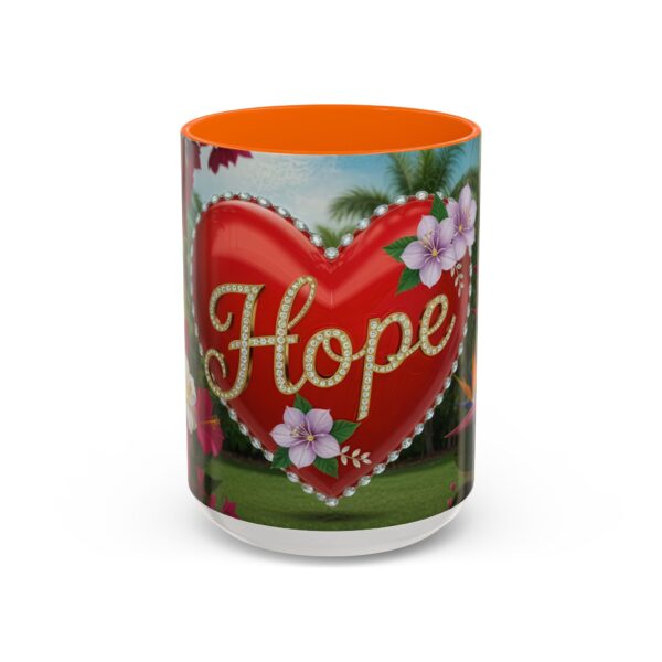 Our "Hope" 'Solid Red Heart' Inspirational design! Accent Coffee Mug, Perfect for Wedding Gifts, Love Confessions, Inspirational Floral Decor Philippians 4:8 - Image 53