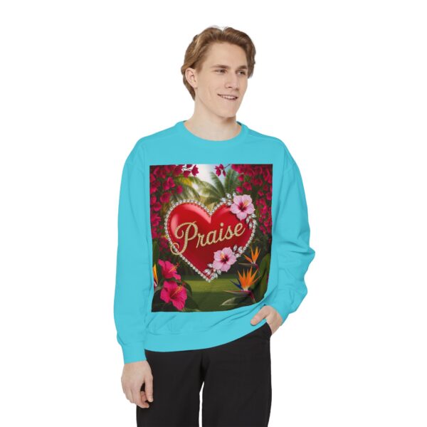 Sweatshirt Unisex Inspirational-Our "Praise" 'Solid Red Heart' design! Christian Virtues Uplifting Faith-Based Apparel Gospel Comfort - Image 31