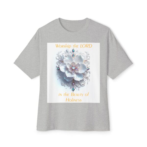 Our "Beauty of Holiness" Inspirational Christian Unisex Tee, Oversized Shirt, Boxy Top, Spiritual Tshirt, Gift for Christians - Image 29