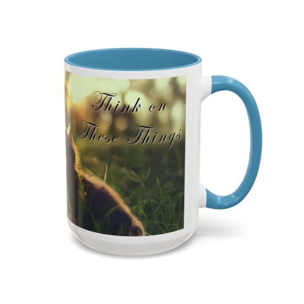 Our 'Kitten Kisses' "Think on these things" Inspirational Coffee Mug Perfect for Christian Gift Birthday Coffee & Cat Lover Philippians 4:8 - Image 38