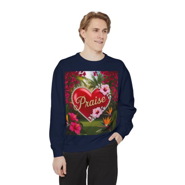 Sweatshirt Unisex Inspirational-Our "Praise" 'Solid Red Heart' design! Christian Virtues Uplifting Faith-Based Apparel Gospel Comfort - Image 51