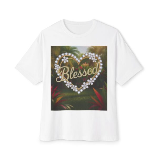 Our "Blessed" Biblical 'Garden' Unisex Tee Inspirational Christian Tshirt for Men and Women, Oversized Shirt, Boxy Top, Unisex Tee Shirt - Image 2