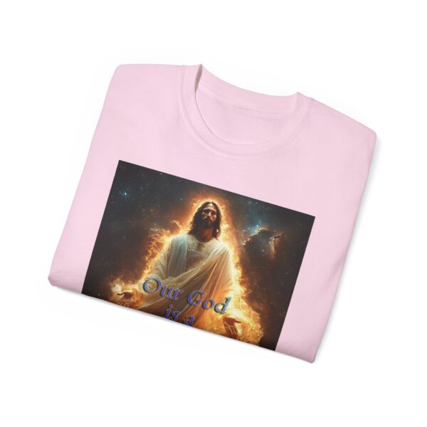 Our majestic "Our God is a Consuming Fire" Inspirational Christian Unisex Cotton T-Shirt, Faith Spiritual Apparel, Gift for Christians - Image 52