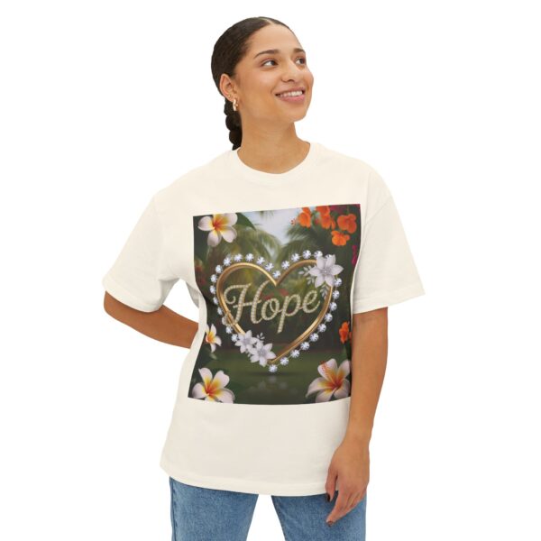 Our "HOPE" Inspirational Bible 'Garden Design' Christian Unisex Tee, Oversized Shirt, Boxy Top, Spiritual Tshirt, Gift for Christians - Image 15