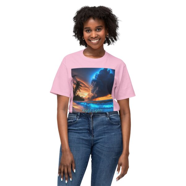 T-Shirt with Tropical Beach Design - Night Lights Philippines, Summer Vibe, Beach House Decor, Travel Gift, Relaxed Fit Tee - Image 51
