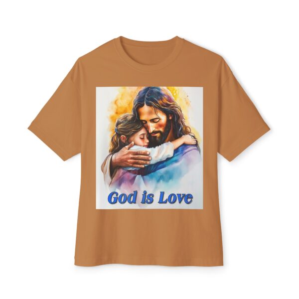 Our "God is Love" series with Jesus hugging a little Girl! Christian Unisex Tee, Oversized T-Shirt, Inspirational Shirt, Faith Apparel - Image 17