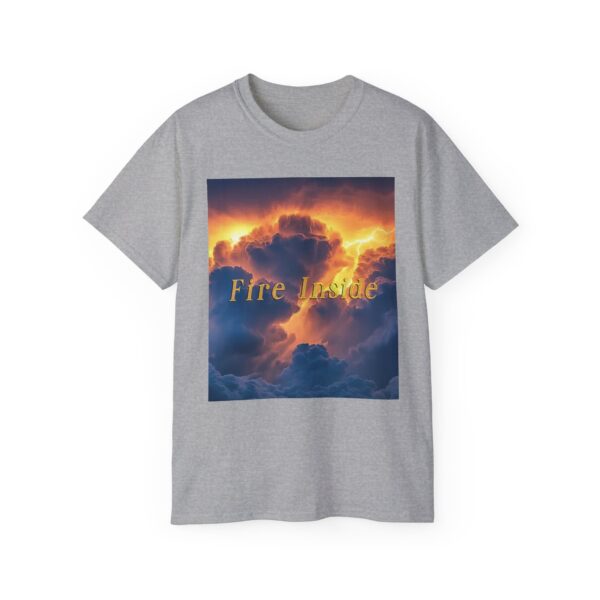 Our Inspirational "Fire Inside" tropical storm Design Vintage Christian Faith Apparel Unisex Cotton T-Shirt, God is Light, Philippians 4:8 - Image 10