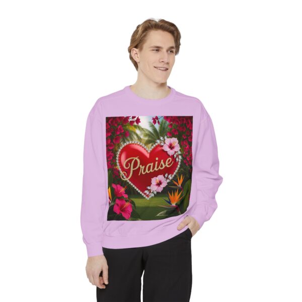 Sweatshirt Unisex Inspirational-Our "Praise" 'Solid Red Heart' design! Christian Virtues Uplifting Faith-Based Apparel Gospel Comfort - Image 55