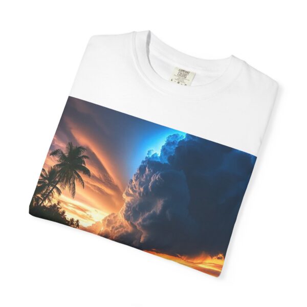 Garment-Dyed Unisex T-Shirt, with our "Night Lights - Philippines" design! Summer Casual Wear, Relaxed Style Inspirational Tropical Beach - Image 9