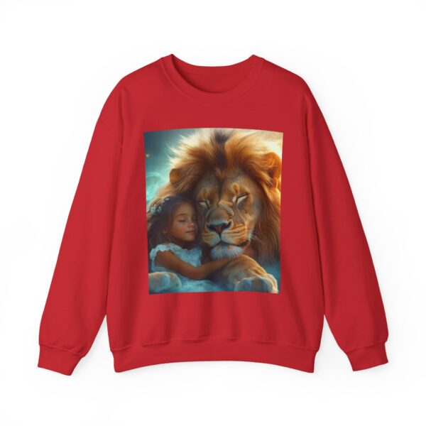 Crewneck Lightweight Sweatshirt with our Inspirational "Lucy and Lion" design. Vintage Christian Faith Apparel Gospel Fashion Biblical Fantasy, Unisex - Image 23