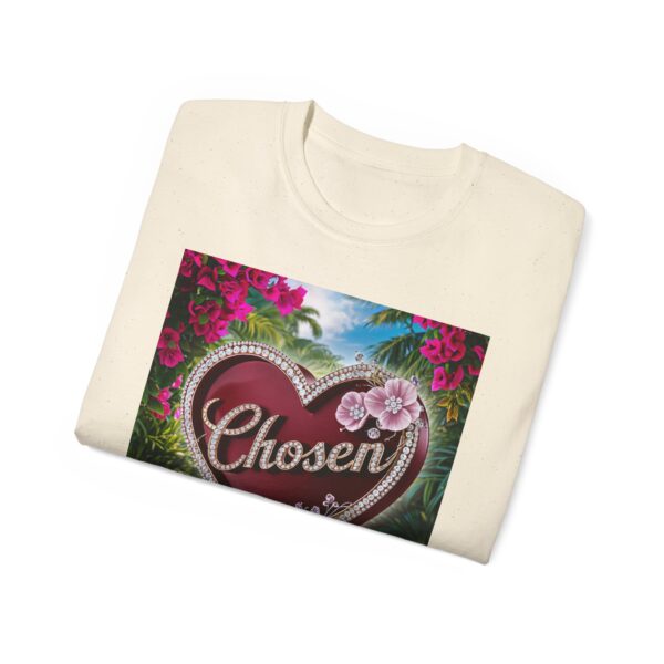 Our "Chosen" Inspirational 'Solid Red Heart' Design Vintage Christian Faith Apparel Unisex Cotton T-Shirt, Thoughtful Quote, Philippians 4:8 - Image 25
