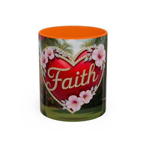 Our "Faith" 'Solid Red Heart' inspirational Design Accent Coffee Mug, Perfect for Wedding Gifts, Love & Faith Decor, Philippians 4:8 - Image 41