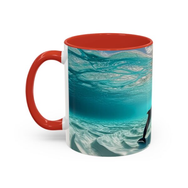 Our "Dolphins at Rest" design Accent Coffee Mug, Perfect for Wedding Gifts, Inspirational Decor, Beauty of God's Creation, Tea Cup, Ceramic - Image 15