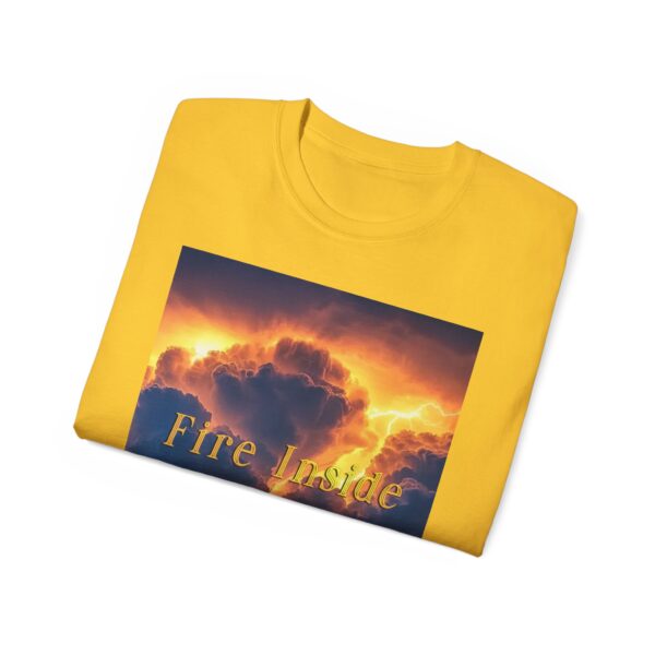 Our Inspirational "Fire Inside" tropical storm Design Vintage Christian Faith Apparel Unisex Cotton T-Shirt, God is Light, Philippians 4:8 - Image 25