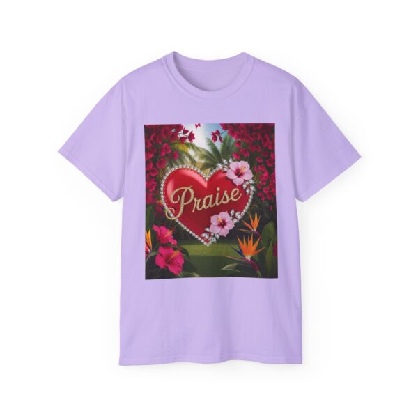 Our "Praise" Inspirational 'Solid Red Heart Design Vintage Christian Faith Apparel Unisex Cotton T-Shirt Thoughtful Quote Philippians 4:8 - Image 47