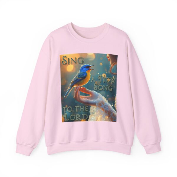 Crewneck Lightweight Sweatshirt with our 'Song Bird' "Sing a New Song" design-Vintage Christian Inspirational Faith Apparel Gospel Sweatshirt Unisex - Image 18