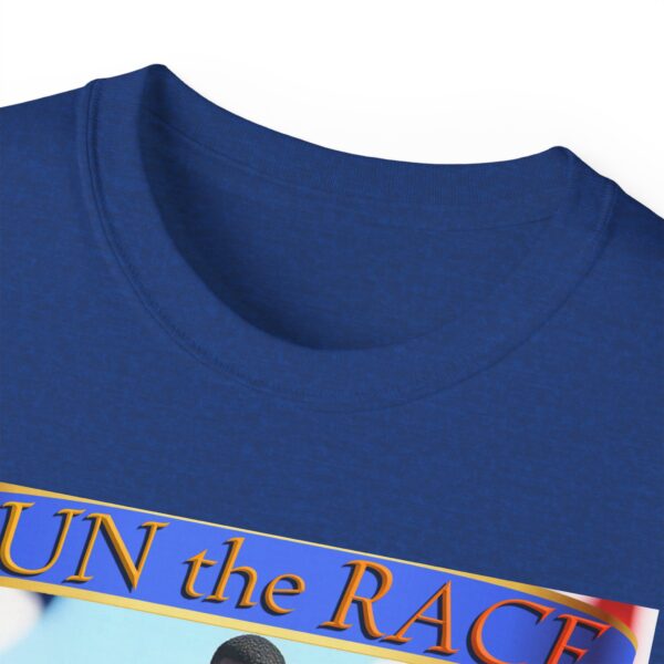Our "RUN the RACE to WIN" Biblical, Inspirational Christian Unisex Cotton T-Shirt, Faith Spiritual Apparel, Love Gift - Image 3