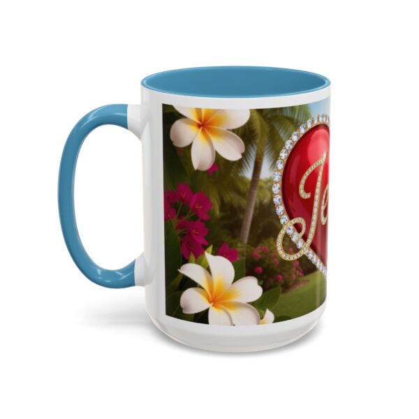 Our "Jesus" Garden solid red heart design Accent Coffee Mug, Perfect for Wedding Gifts, Love Confessions, Inspirational Floral Decor - Image 39