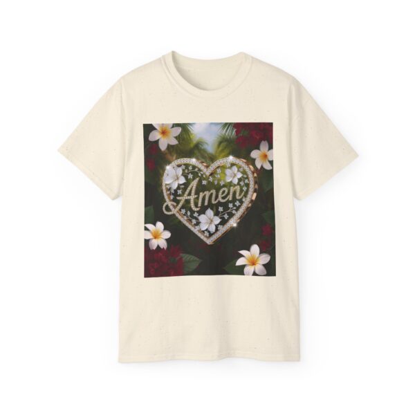 Our "Amen" Inspirational 'Diamond Ring Heart' Design Vintage Christian Faith Apparel Unisex Cotton T-Shirt Thoughtful Quote, Philippians 4:8 - Image 22