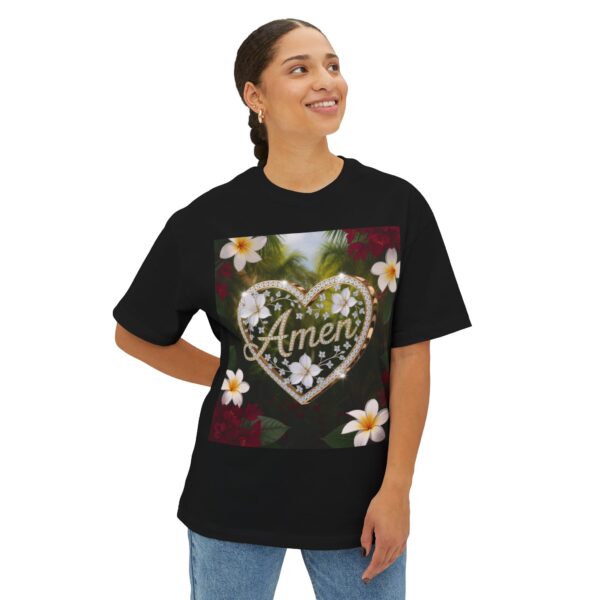 Our "AMEN" Biblical 'Diamond Ring Heart' Unisex Tee, Inspirational, Christian Tshirt, Oversized Shirt, Boxy Top! - Image 11