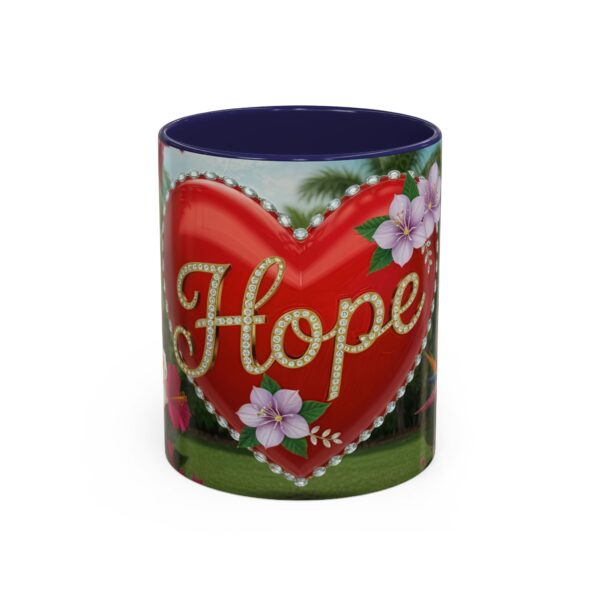 Our "Hope" 'Solid Red Heart' Inspirational design! Accent Coffee Mug, Perfect for Wedding Gifts, Love Confessions, Inspirational Floral Decor Philippians 4:8 - Image 5