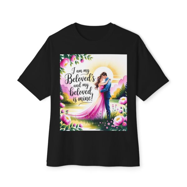 Our "I am my Beloved's" Biblical Unisex Tee Inspirational Christian Tshirt for Men and Women, Oversized Shirt, Boxy Top Tee Shirt - Image 9