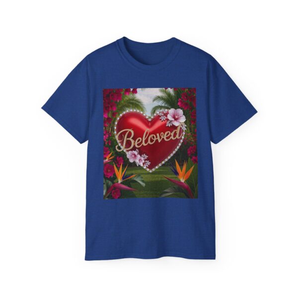 Our "Beloved" Inspirational 'Solid Red Heart' Design Vintage Christian Faith Apparel Unisex Cotton T-Shirt Thoughtful Quote, Philippians 4:8 - Image 37