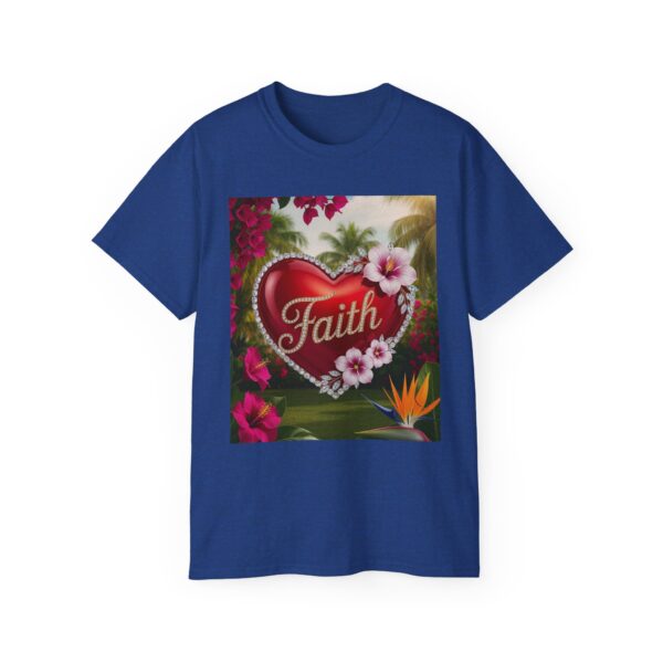 Our "Faith" Inspirational 'Solid Red Heart' Design Vintage Christian Faith Apparel Unisex Cotton T-Shirt, Thoughtful Quote, Philippians 4:8 - Image 38
