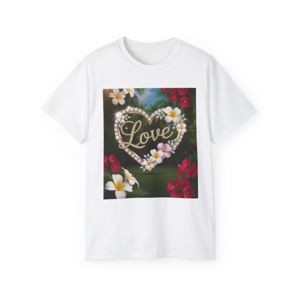 Our "Love" Inspirational 'Diamond Ring Heart' Design Vintage Christian Faith Apparel Unisex Cotton T-Shirt Thoughtful Quote, Philippians 4:8
