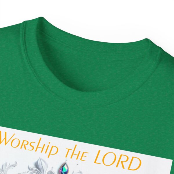Our inspirational "Worship the Lord in the Beauty of Holiness" Christian Unisex Cotton T-Shirt, Faith Apparel, Love Gift, Gospel Fashion - Image 31