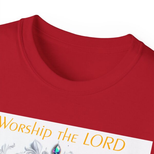 Our inspirational "Worship the Lord in the Beauty of Holiness" Christian Unisex Cotton T-Shirt, Faith Apparel, Love Gift, Gospel Fashion - Image 59