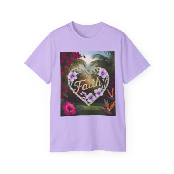 Our "Faith" Inspirational 'Diamond Ring Heart' Design Vintage Christian Faith Apparel Unisex Cotton T-Shirt Thoughtful Quote, Philippians 4:8 - Image 2