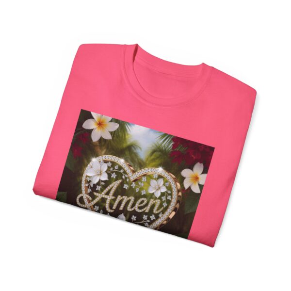 Our "Amen" Inspirational 'Diamond Ring Heart' Design Vintage Christian Faith Apparel Unisex Cotton T-Shirt Thoughtful Quote, Philippians 4:8 - Image 58