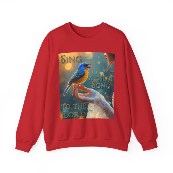 Crewneck Lightweight Sweatshirt with our 'Song Bird' "Sing a New Song" design-Vintage Christian Inspirational Faith Apparel Gospel Sweatshirt Unisex - Image 24