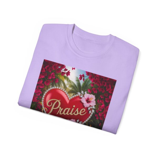 Our "Praise" Inspirational 'Solid Red Heart Design Vintage Christian Faith Apparel Unisex Cotton T-Shirt Thoughtful Quote Philippians 4:8 - Image 50