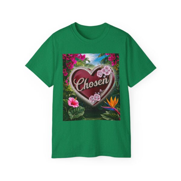 Our "Chosen" Inspirational 'Solid Red Heart' Design Vintage Christian Faith Apparel Unisex Cotton T-Shirt, Thoughtful Quote, Philippians 4:8 - Image 34