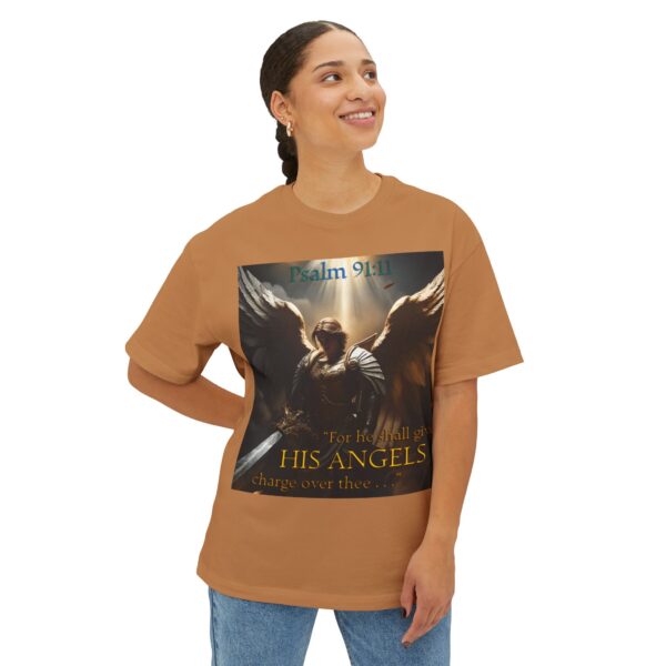 Angelic Guardian Biblical Unisex Tee, Inspirational, Christian Tshirt, Oversized Shirt, Boxy Top - Image 23
