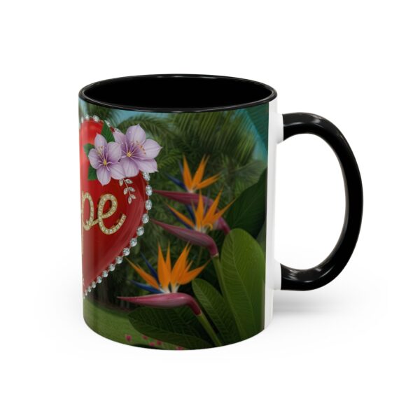 Our "Hope" 'Solid Red Heart' Inspirational design! Accent Coffee Mug, Perfect for Wedding Gifts, Love Confessions, Inspirational Floral Decor Philippians 4:8 - Image 2