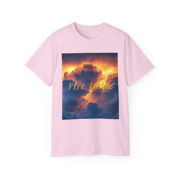Our Inspirational "Fire Inside" tropical storm Design Vintage Christian Faith Apparel Unisex Cotton T-Shirt, God is Light, Philippians 4:8 - Image 51