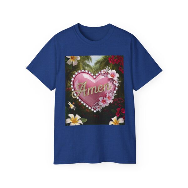 Our "Amen" Inspirational 'Solid Pink Heart' Design Vintage Christian Faith Apparel Unisex Cotton T-Shirt, Thoughtful Quote, Philippians 4:8 - Image 42