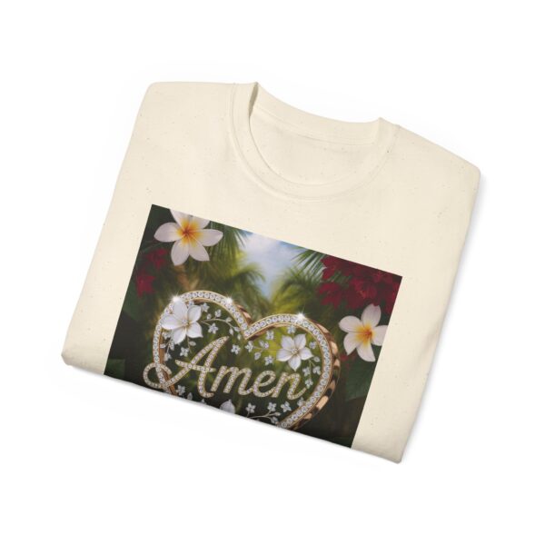 Our "Amen" Inspirational 'Diamond Ring Heart' Design Vintage Christian Faith Apparel Unisex Cotton T-Shirt Thoughtful Quote, Philippians 4:8 - Image 25