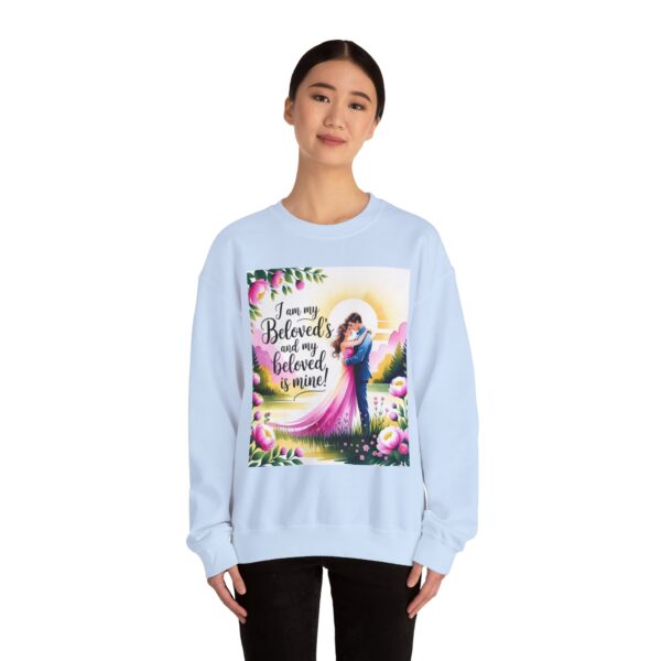 Crewneck Lightweight Sweatshirt with our "I am my Beloved's" Vintage Inspired Sweatshirt, Couple's Gift, Weddings, Anniversaries, Biblical, Song of Solomon - Image 28