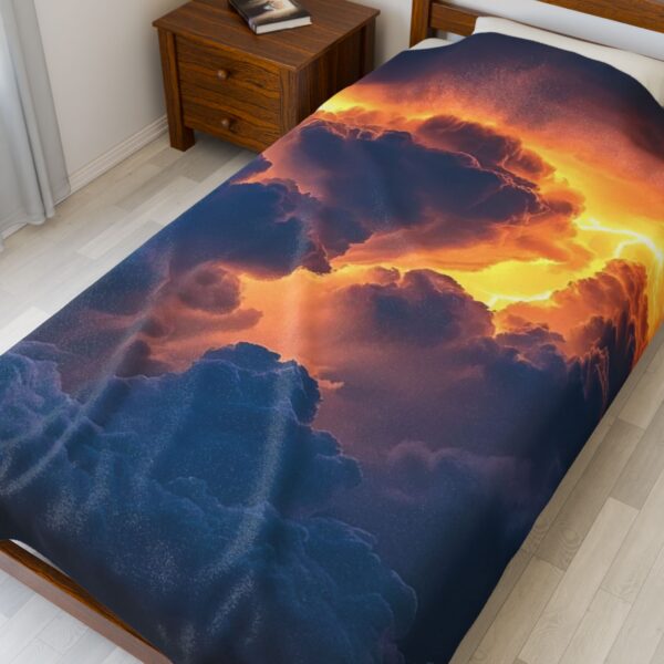 Throw Blanket with our beautiful 'Storm Light' design! Beauty of Creation Tropical Storm Velveteen Plush Blanket, Cozy Bedding