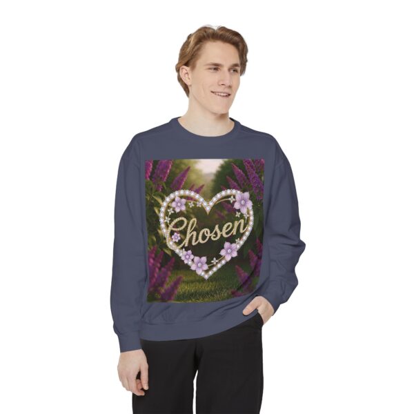 Sweatshirt Unisex Inspirational "Chosen" 'Diamond Ring Heart' Christian Apparel, Faith-Based Comfort, Jumper, Gift for Believers - Image 47