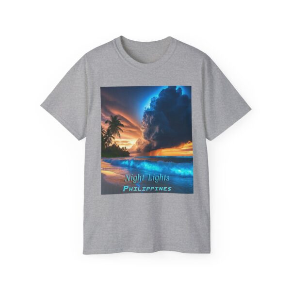 Our "Night Lights - Philippines" Inspirational Design Vintage Christian Faith Apparel Unisex Cotton T-Shirt God is Light Philippians 4:8 - Image 9